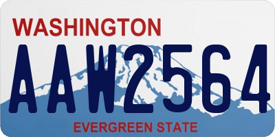 WA license plate AAW2564