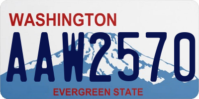 WA license plate AAW2570