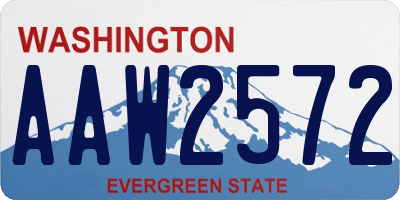 WA license plate AAW2572