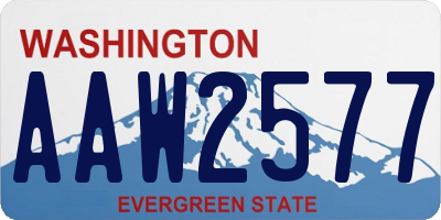 WA license plate AAW2577