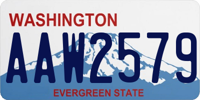 WA license plate AAW2579