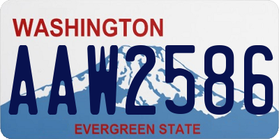 WA license plate AAW2586