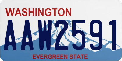 WA license plate AAW2591