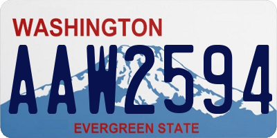 WA license plate AAW2594