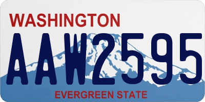 WA license plate AAW2595