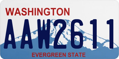 WA license plate AAW2611