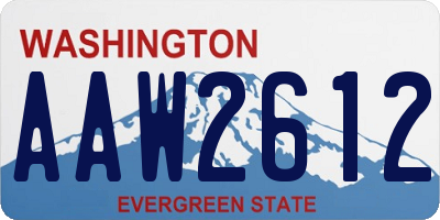 WA license plate AAW2612