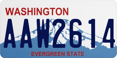 WA license plate AAW2614
