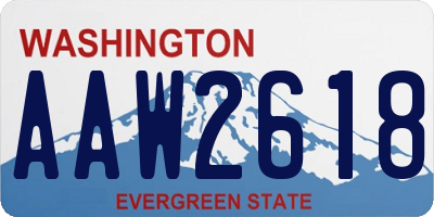 WA license plate AAW2618