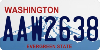 WA license plate AAW2638