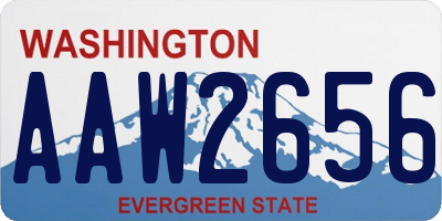 WA license plate AAW2656