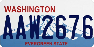 WA license plate AAW2676