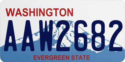 WA license plate AAW2682