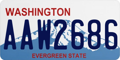 WA license plate AAW2686