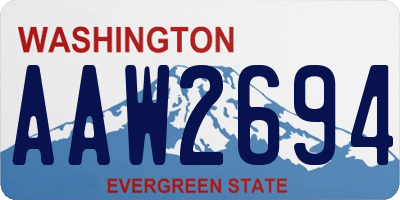 WA license plate AAW2694