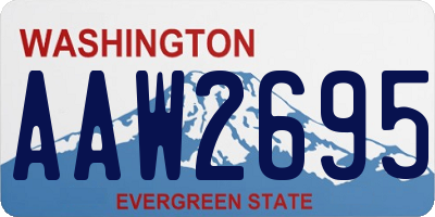 WA license plate AAW2695