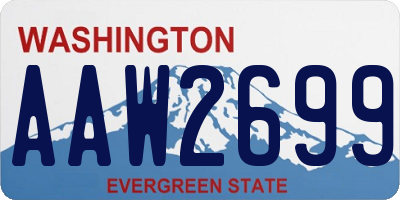 WA license plate AAW2699