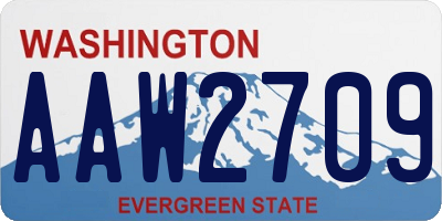 WA license plate AAW2709