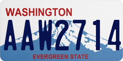 WA license plate AAW2714
