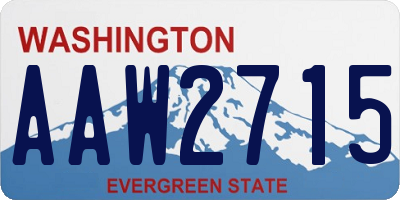 WA license plate AAW2715