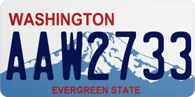 WA license plate AAW2733