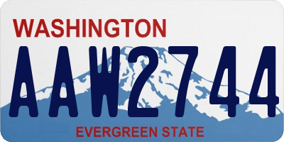 WA license plate AAW2744