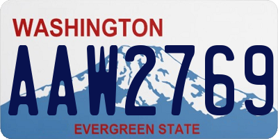 WA license plate AAW2769