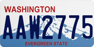 WA license plate AAW2775