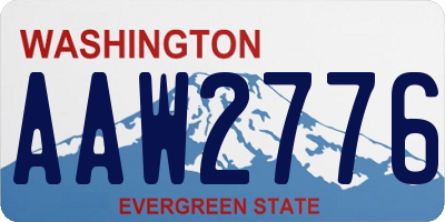 WA license plate AAW2776