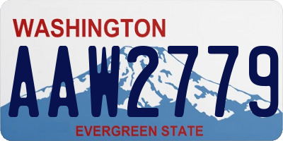 WA license plate AAW2779