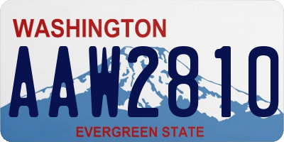 WA license plate AAW2810