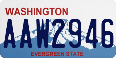 WA license plate AAW2946