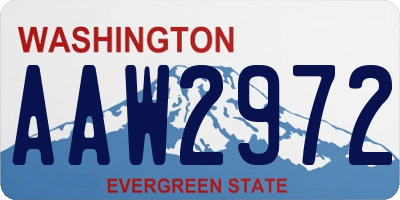 WA license plate AAW2972