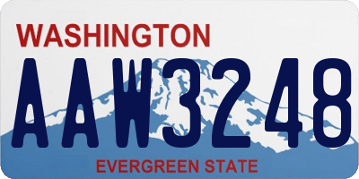 WA license plate AAW3248