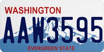 WA license plate AAW3595