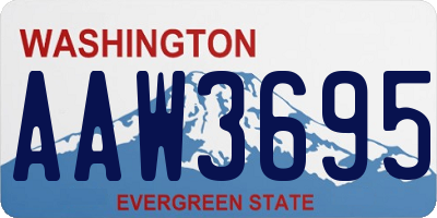 WA license plate AAW3695