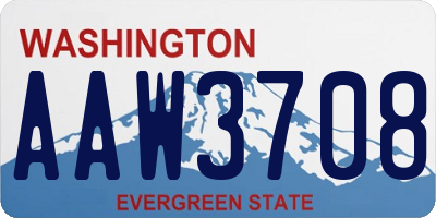 WA license plate AAW3708