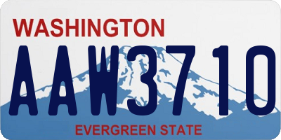 WA license plate AAW3710