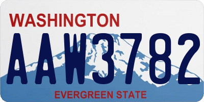 WA license plate AAW3782