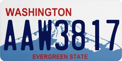 WA license plate AAW3817