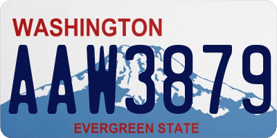 WA license plate AAW3879