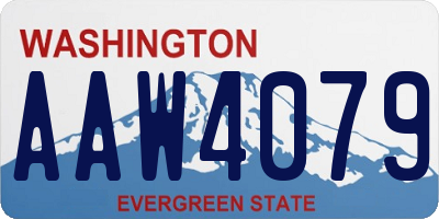 WA license plate AAW4079