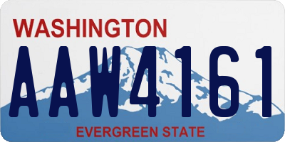 WA license plate AAW4161