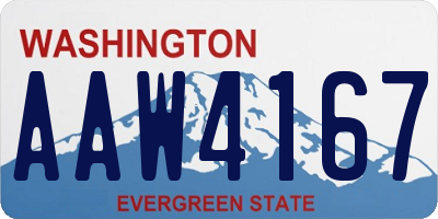 WA license plate AAW4167