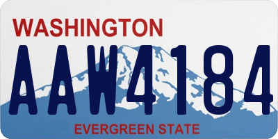 WA license plate AAW4184