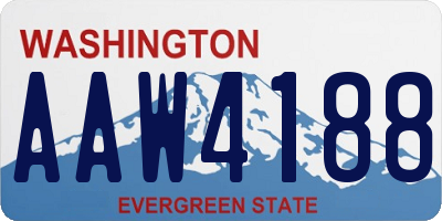 WA license plate AAW4188