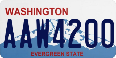 WA license plate AAW4200