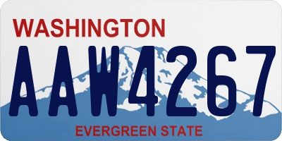 WA license plate AAW4267