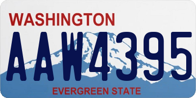 WA license plate AAW4395
