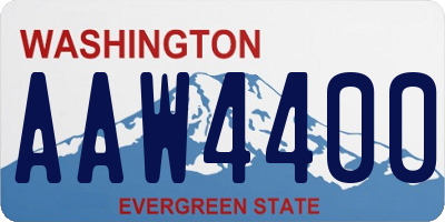 WA license plate AAW4400